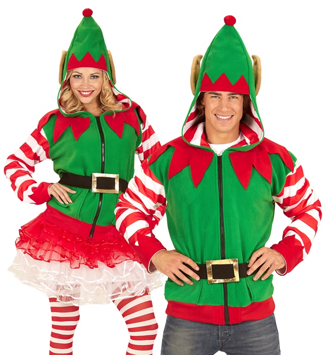 "ELFE ASSISTANT DE PERE NOEL" (veste à capuche)