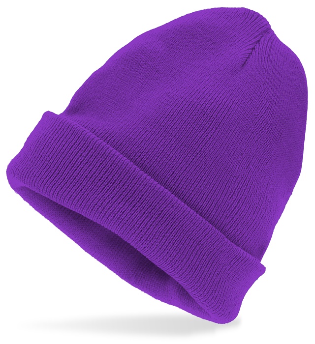 [01869] "CHAPEAU BONNET VIOLET" simil laine