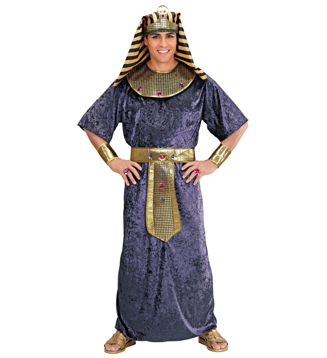 "TOUTANKHAMON" (tunique, collar etceinture avec gemmes, bracelets, couvre-chef)