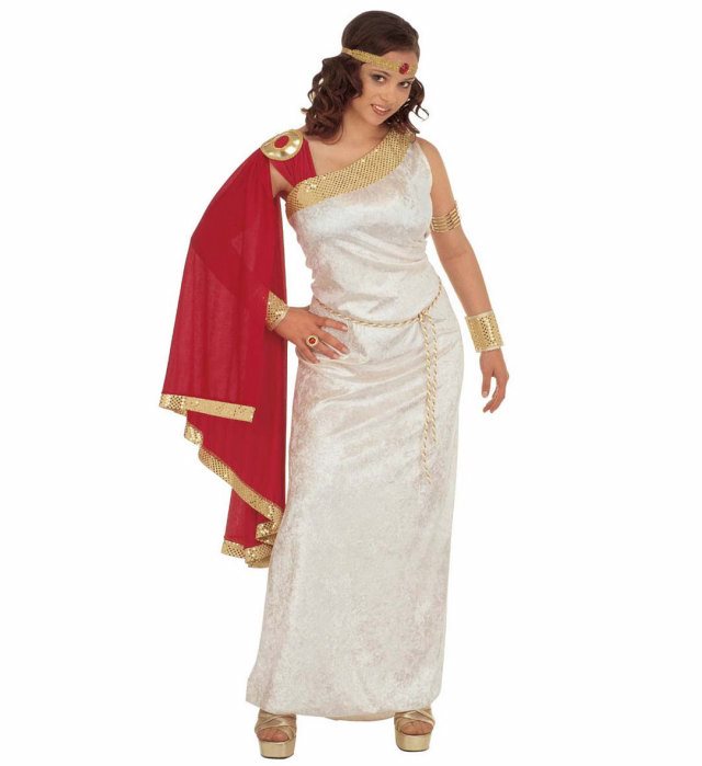 "LUCILLA" (tunique avec toge, ceinture, bracelets, bande avec gemme)