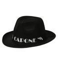 "CHAPEAU NOIR AL CAPONE" en feutre