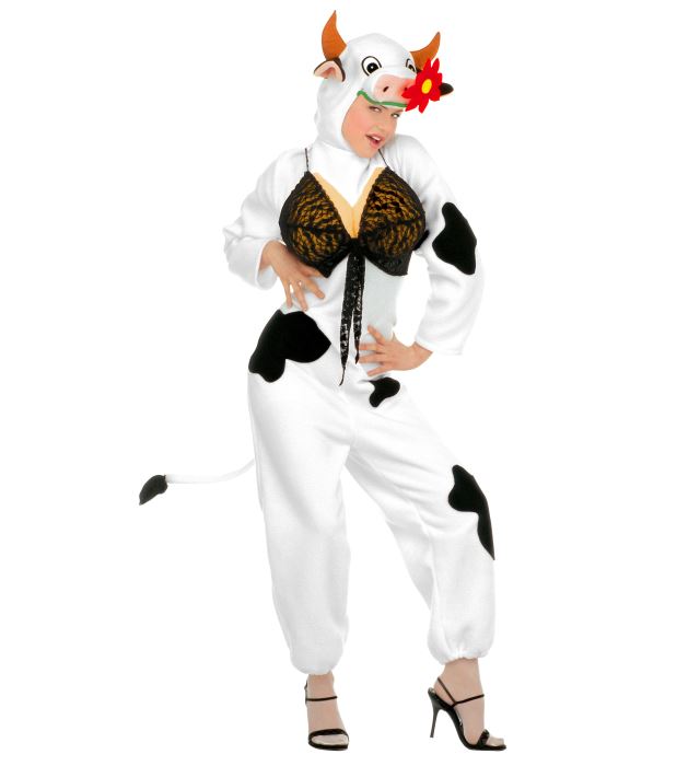 "VACHE" (costume avec mamelles, couvre-chef avec masque)