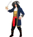 "PIRATE DES 7 MERS" (manteau, gilet avec jabot, poignet, ceinture, chapeau, cache oeil)