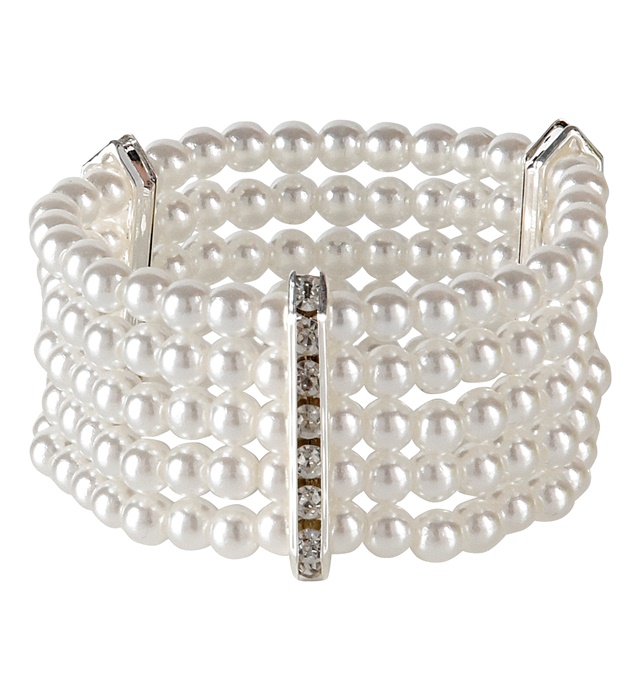 "BRACELET PERLES DELUXE AVEC STRASS"