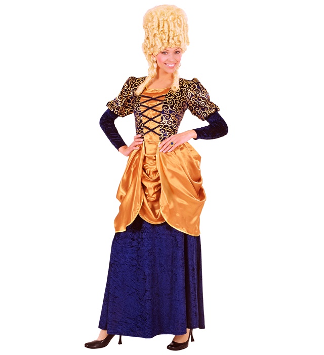 [71852] "MARQUISE" de velours - bleu (robe) (M)
