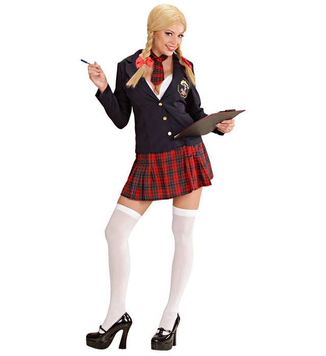 [76282] "COLLEGIENNE" (veste, tie top, jupe, petite cravate) (M)