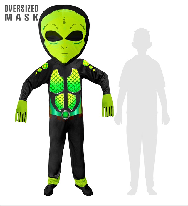 "EXTRATERRESTRE" (salopette, masque surdimensionné)