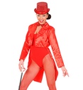 "QUEUE DE PIE FEMME EN SATIN ROUGE"
