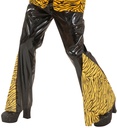 "PANTALON A PATTES D'ELEPHANT TIGREES" en vinyle