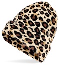 "CHAPEAU BONNET ANIMALIER LEOPARD" simil laine