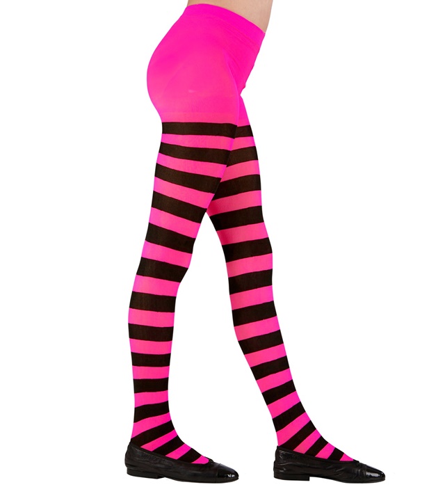 [01223] "COLLANT RAYE NOIR/ROSE " 70 DEN (1-3 ans)