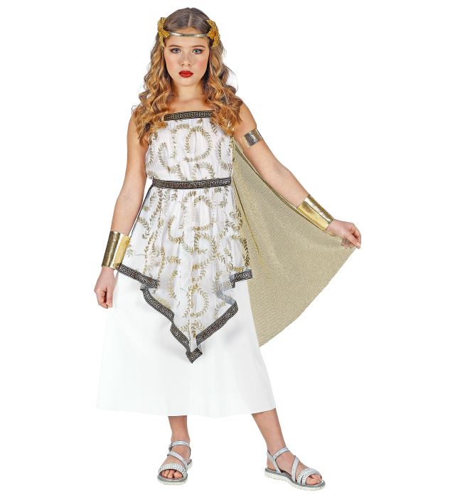 [01875] "DEESSE GRECQUE" (robe avec drap épaule, couronne de laurier) (4-5 ans)
