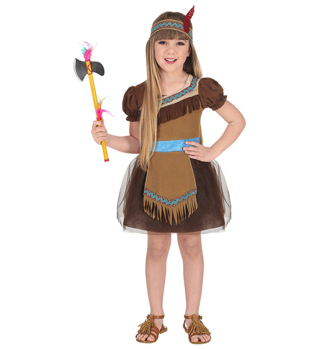 [02035] "INDIENNE" (robe tutu, bandeau avec plume) (2-3 ans)