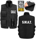 "GILET TACTIQUE SWAT | FBI | POLICE avec 6 patchs amovibles - taille enfant"