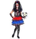 " FEMME JOUR DES MORTS" (robe, chauffe-bras, casque avec voile)