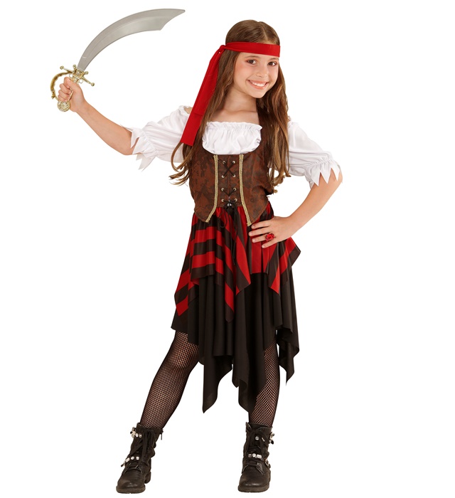 [05595] "PIRATE FEMME" (robe, corset, bandeau) (4-5 ans)
