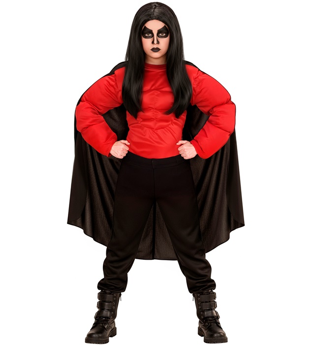[00636] "DEMON" (chemise muscles, cape) (5-7 ans)
