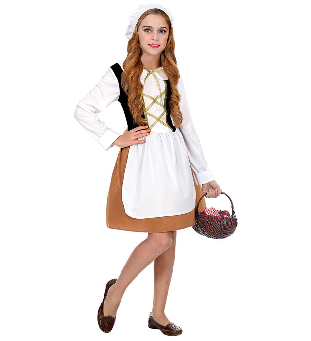 [06610] "SERVANTE MEDIEVALE" (robe, bandeau) (2-3 ans)