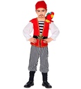 "PIRATE" (chemise avec gilet et ceinture, pantalon, perroquet, bandana)