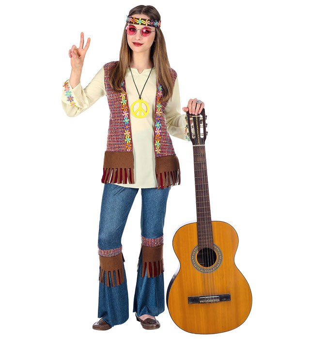 "HIPPIE" (chemise avec veste, pantalon, bandeau, collier)