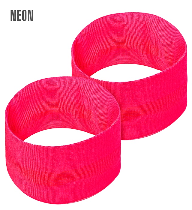 [02024] paire de "POIGNETS NEON ROSE"