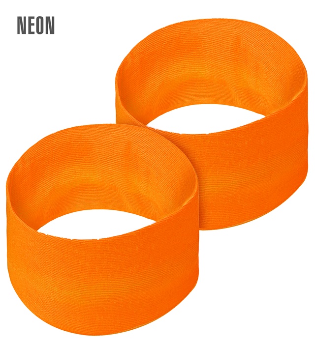 [02027] paire de "POIGNETS NEON ORANGE"