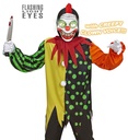 "CLOWN AFFREUX" (casaque à capuche, col, masque avec yeux lumineux & " sons de clown affreux)