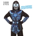 "CYBER NINJA" (casaque à capuche,surcot, ceinture, protection pour les bras, masque avec lumière clignotante et 3 sons de robot)