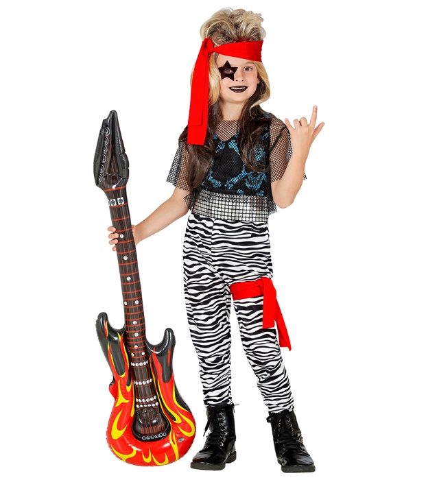 [08285] " STAR DU ROCK" (débardeur, haut en maille, pantalon, ceinture, jambière, bandana) (4-5 ans)