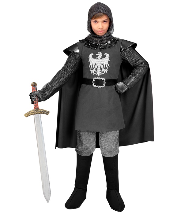 "CHEVALIER" (manteau avec cape, ceinture, capuche)