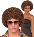 "PERRUQUE BRUNE 70s DISCO" en sachet