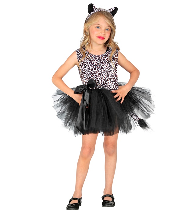 [10364] "LEOPARD" (robe tutu, couvre - chef) (3-4 ans)