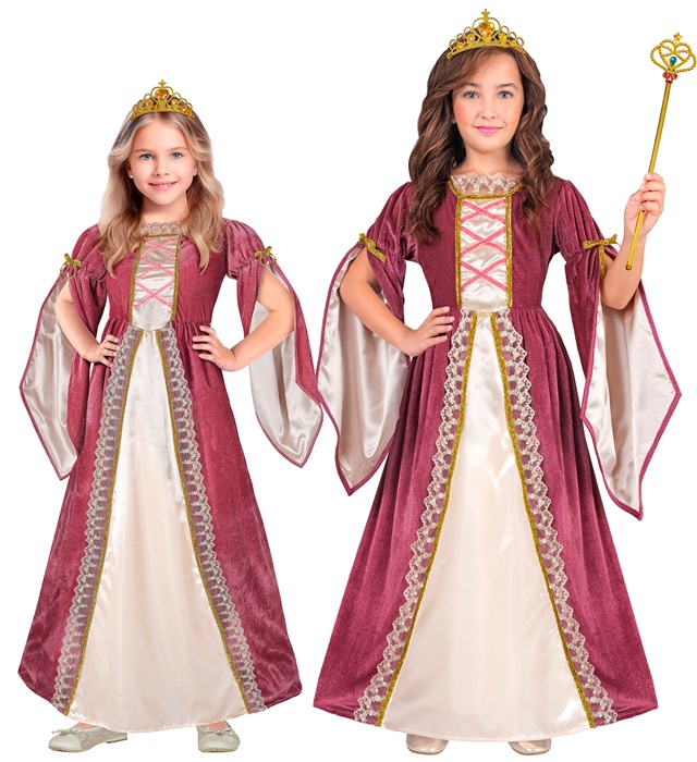 "PRINCESSE MEDIEVALE" (robe avec jupon, couronne)