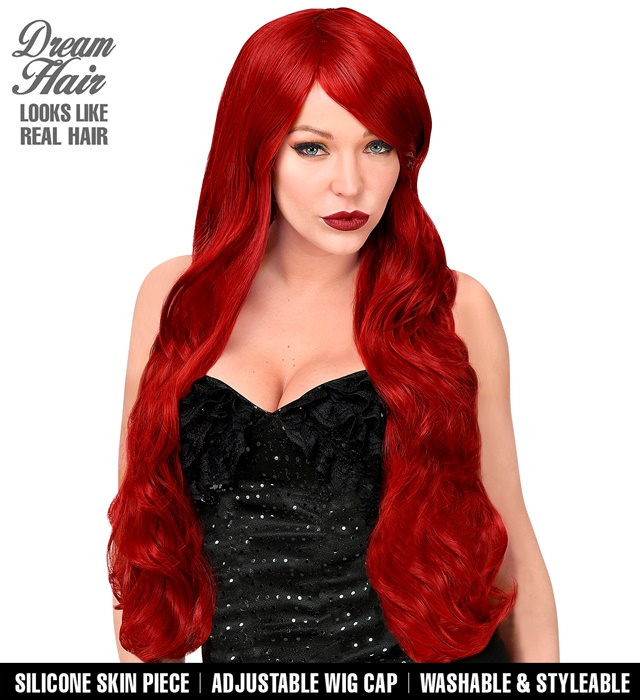[02117] "PERRUQUE KAYLA DREAM HAIR" (avec peau de silicone) en boîte de couleur