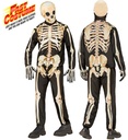 "SQUELETTE FAST COSTUME" (veste, pantalon, gants, masque)