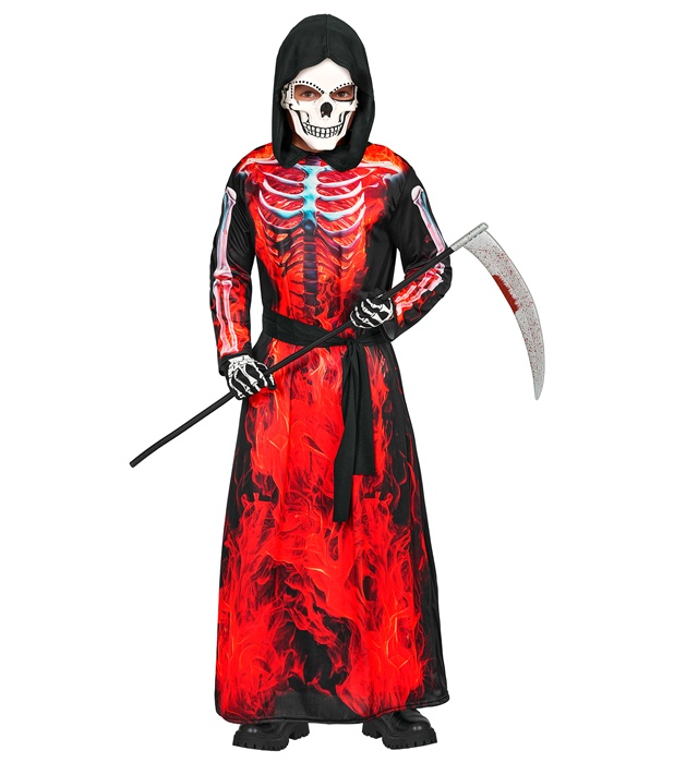 "FAUCHEUR DES FLAMMES" (tunique à capuche, masque, ceinture)