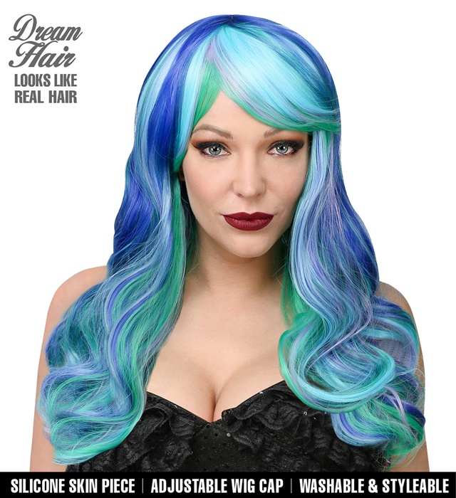 [02219] "PERRUQUE LEIA DREAM HAIR" (avec peau de silicone) en boîte de couleur