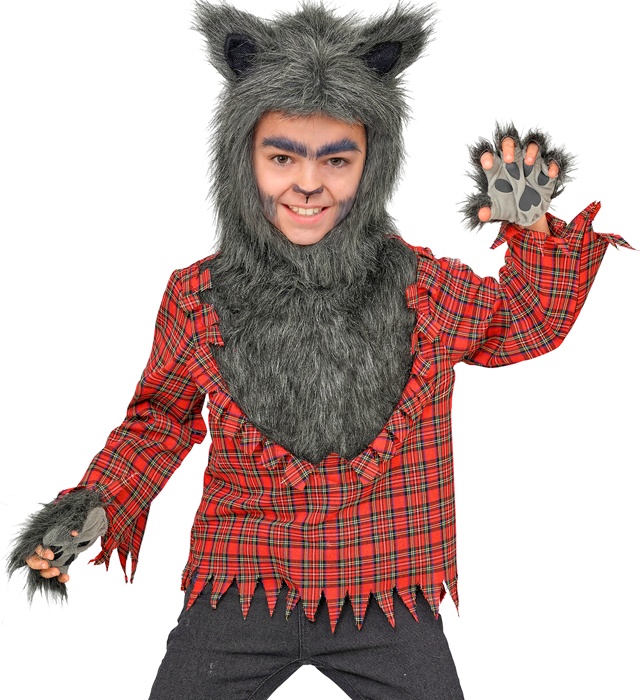 "LOUP-GAROU" (chemise, capuche, gants)