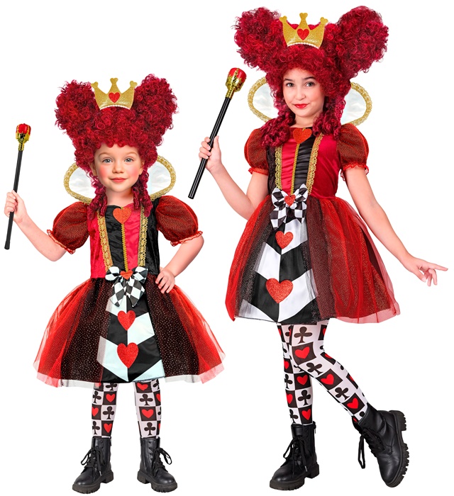 "REINE DES COEURS" (robe, couronne)