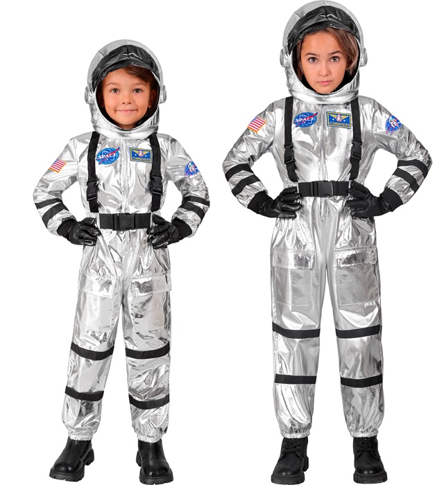 [28065] "ASTRONAUTE ARGENT" (combinaison, casque) (4-5 ans)