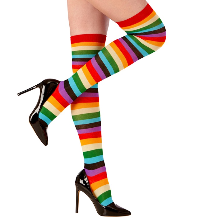 [30001] "CHAUSSETTES HAUTES ARC-EN-CIEL" (Qualité Lourde) (Taille unique adulte)