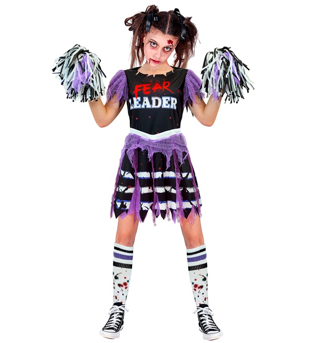 "MAJORETTE ZOMBIE" (robe, chaussettes, pom poms)