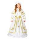 "PRINCESSE DES NEIGES" (robe avec jupon, ceinture, cape avec capuche)