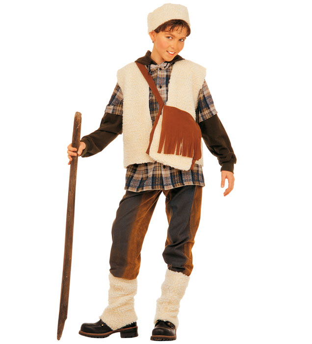 [36736] "BERGER" (gilet en peluche, sac, jambieres et chapeau) (5-7 ans)