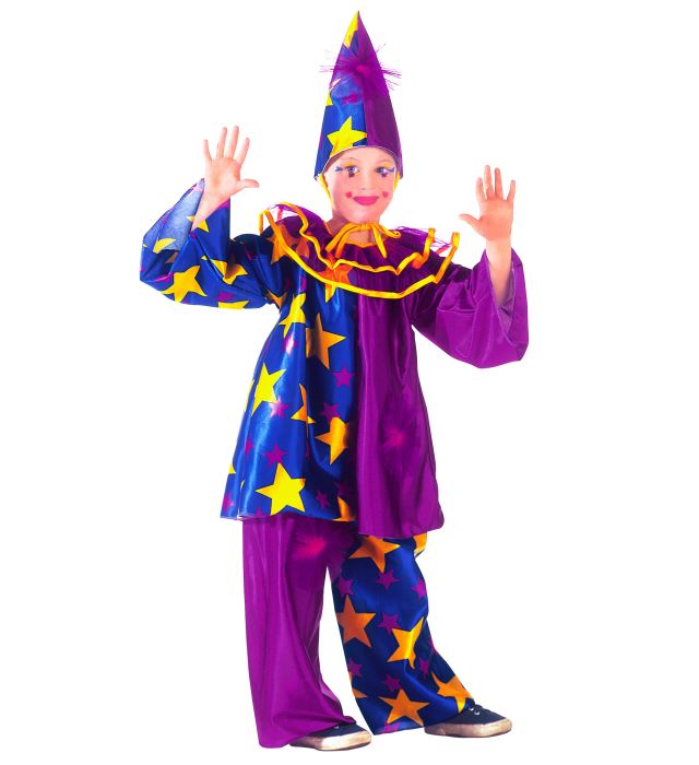 "STAR CLOWN" (casaque avec collar,pantalon, chapeau)