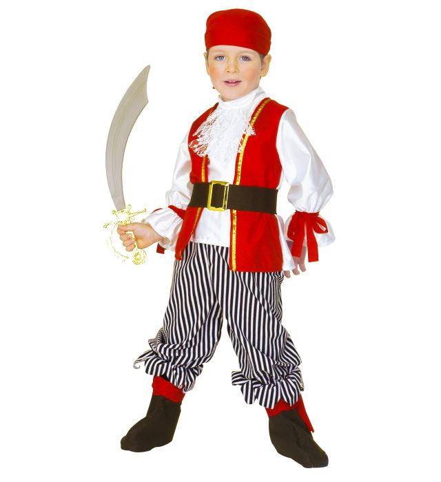 "GARCON PIRATE" (chemise avec gilet, pantalon, ceinture, surchaussures, bandana)