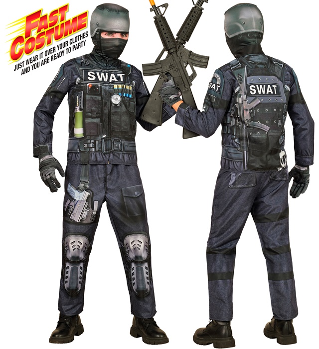 "S.W.A.T. FAST COSTUME" (veste, pantalon, gants, masque)