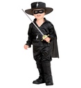 "BANDIT HEROS MASQUE" (chemise avec cape, pantalon avec surbottes, ceinture, chapeau, masque)