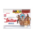 Set de "MAQUILLAGE D INDIEN" ( 4 crayons de maquillage, maquillage blanc et rouge indien en applicateur)