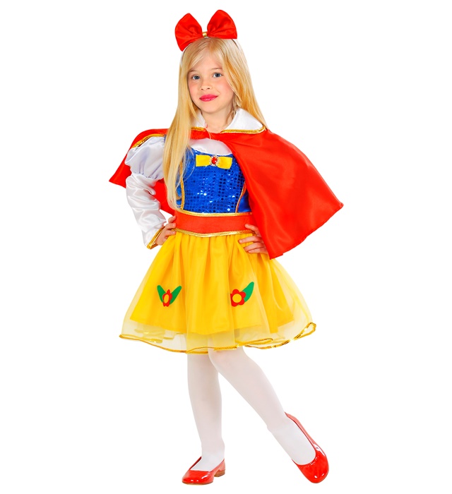 "PRINCESSE" (robe, ceinture, cape,serre-tete)